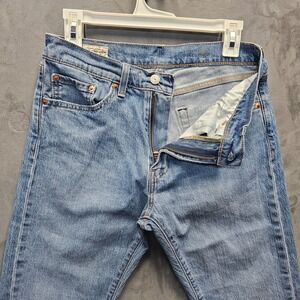 LEVI'S 505‎ Light Wash Blue Capri Straight Leg Jeans Size 30, Big "E" 28229-0055